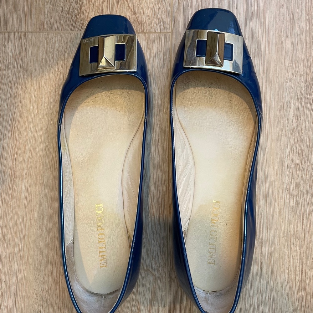 Emilio Pucci Patent Leather Flat